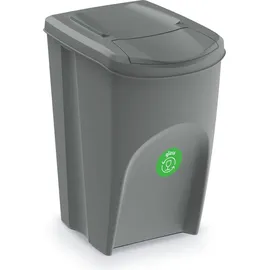 Prosperplast Sortibox Mülleimer Mülltrennsystem Abfalleimer Behälter 3x35L, Grau