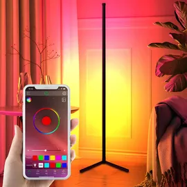 Retoo LED Stehlampe Stehleuchte RGB Fernbedienung Standleuchte Farbwechsel Ecklampe Eckleuchte Lichtsäule Wohnzimmer Schlafzimmer Party-Deko Bar 9W Retoo