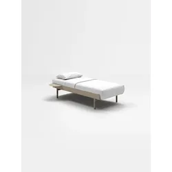 MOEBE Bett 90cm hoch - Sand