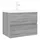 vidaXL Waschbeckenschrank mit Einbaubecken Grau Sonoma Holzwerkstoff 3152871