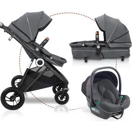 BabyGO Halime Air grau/schwarz