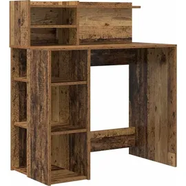vidaXL Schreibtisch mit Regal Altholz 90 x 48 x 101,5 cm Holzwerkstoff
