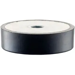Gummi-Anschlagpuffer, niedrige Ausführung/mit Durchgangsbohrung | d1=64 mm / h=26 mm | 25150.1166