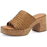 TAMARIS Pantolette Damen, Blockabsatz, braun,EU 36 - 36 EU