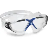 AQUASPHERE | Vista | Schwimmbrille für Damen und Herren mit UV-Schutz und Silikondichtung, beschlagfreien und auslaufsicheren Gläsern, Blau und Transparent - Transparente Gläser