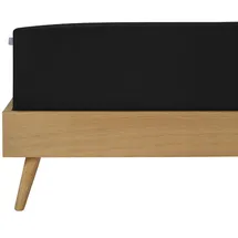 SCHIESSER Spannbettlaken Jersey-Elasthan 180 x 200 cm schwarz