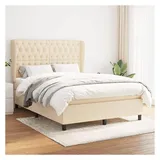 vidaXL Boxspringbett 140 x 200 cm Creme