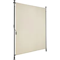 Tectake Klemmmarkise, Beige, Kunststoff, 128x310 cm, Sonnen- & Sichtschutz,