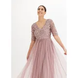 bonprix Abendkleid Tüll Pailletten Rosa 40