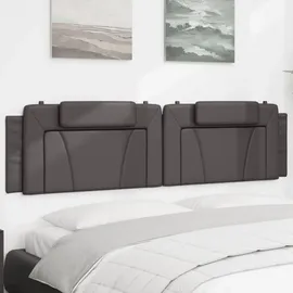 vidaXL Kopfteil-Kissen "Viana" Grau 200 cm Kunstleder