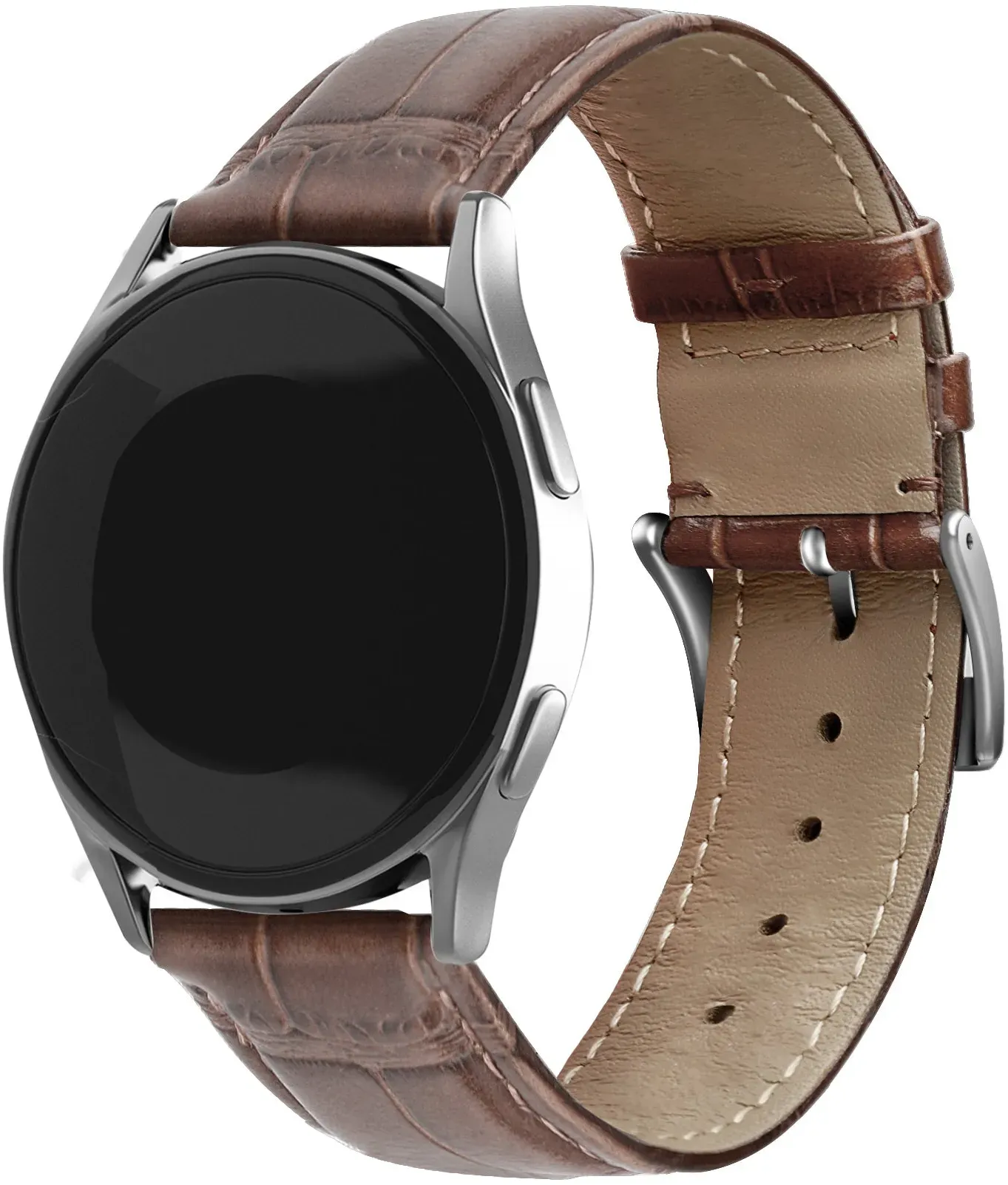 Strap-it Gard Pro Health Smartwatch 2+ Armband Leder für Gard Pro Health Smartwatch 2+ - Braun - Schnallenverschluss