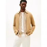 Tommy Hilfiger Cardigan SEASONAL STRUCTURE strukturiert, mit Polokragen, regular fit braun L (50)