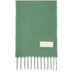 Schal MARC O'POLO "aus kuscheligem Alpakawolle-Mix", Damen, grün (smooth grün), Obermaterial: 80% Alpaka, 20% Polyamid, unifarben, casual, Modetücher