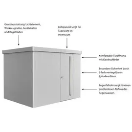 Biohort Gerätehaus 2,92 x 2,36 m Silber