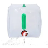 Eshining Lebensmittelgeeigneter PVC Faltbarer Wasserkanister Wassertank Wasserbeutel Faltkanister Wasserbehälter Wasser Lagerung (Water Container, Transparent 20L)