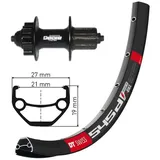 Winora Dt Swiss 545 Disc 6a Qr Deore 26 ́ ́ Hinterrad - Black - 10 x 135 mm