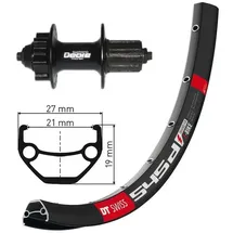 Winora Dt Swiss 545 Disc 6a Qr Deore 26 ́ ́ Hinterrad - Black - 10 x 135 mm