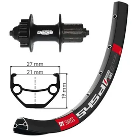 Winora Dt Swiss 545 Disc 6a Qr Deore 26 ́ ́ Hinterrad - Black - 10 x 135 mm