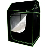 Zelsius Growzelt MyHomeGrow Grow Tent für Dachschräge Dachboden | Indoor Growroom | schwarz grün | Growschrank Darkroom Gewächshaus (120 x 120 x 180 cm)