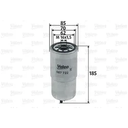 Kraftstofffilter VALEO 587722 für BMW Land Rover 3er Range II