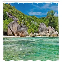 ABAKUHAUS Duschvorhang 175 x 220 cm blau