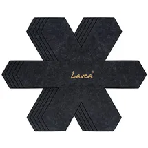 LAVEA Lavea® 5er-Set Pfannenschoner aus Filz – Dunkelgrau, 38 cm, 3 mm Dicke – Topfuntersetzer, Pfannenschutz und Topfschoner Stapelschutz für Töpfe und Pfannen