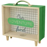 Flaroey Ticket-Schattenbox mit Schlitz, 20,3 cm Große Erinnerungsboxen für Andenken, Grün