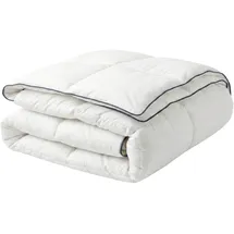 Beliani Bettdecke Weiß Baumwolle 155 x 220 cm Doppeldecke Monochromatisch Warm Ganzjährig Schlafzimmer