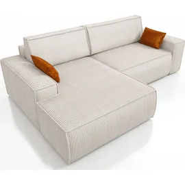 mebloland Ecksofa TOR mit Schlaffunktion. Farbe: Pearl. - Beige