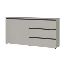 uno Sideboard  Beta , grau , Maße (cm): B: 180 H: 91 T: 41.0