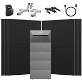 Anker Balkonkraftwerk 2700W Komplettset Solaranlage Anker SOLIX 3 E2700 Pro Speicher, (Smart Meter und 6x JASolar 450Wp Full Black im Lieferumfang enthalten), Speicher mit integriertem Wechselrichter, All-in-One 2,668kWh Akku