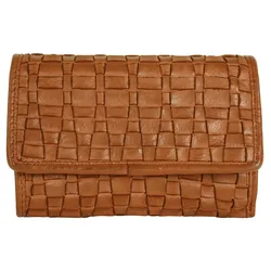 Geldbörse SAMANTHA LOOK, braun, Leder, casual, Kleinlederwaren, echt Leder