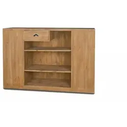Ladentheke mit Doppelbelichtung, Massivholz