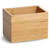 Zeller 13319 Ordnungsboxen-Set, 2-tlg., Bambus, ca. 17 x 12 x 12 cm, stapelbares Box-Set für Haushalt, Büro und Bad