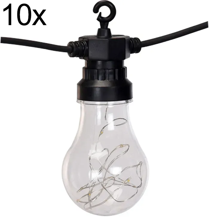 BULB Gartenlichterkette mit 100 LED - warmweiß Partybeleuchtung Partylichterkette Lichterkette IP44