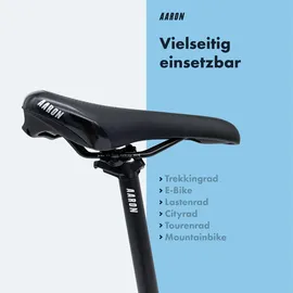 Aaron Fahrradsattel 28 x 24 cm Schwarz