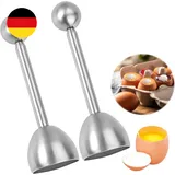 Eieröffner mit Kugel, 2er-Set Eierköpfer und Eieröffner aus Edelstahl Eier Sollb
