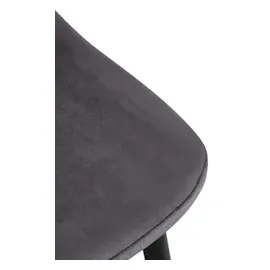 CLP 4er Set Esszimmerstühle Napier dunkelgrau Samt