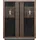 Forte Highboard Savona 133 x 161,8 x 42,3 cm Schwarz / Braun