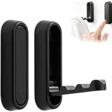 XoeLLe 2 Stück kleiderhaken klappbar Garderobenhaken Super Durable Klappbar Klapphaken Zinklegierung Platzsparende Zur Wandmontage Robust für Bad Flur Küche Jacken Handtücher Taschen (Schwarz)
