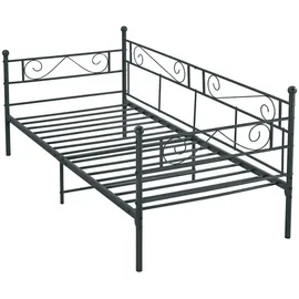 [en.casa] Kerava 90 x 200 cm Schwarz