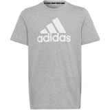 adidas T-Shirt Kinder ‒ Grau mit weissem Logo Cotton T-Shirt HR6379 Regular Fit 15_16Y