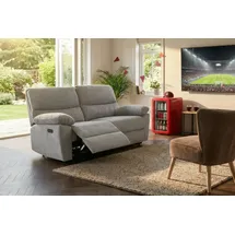 Home Affaire LANNOY Webstoff 2-Sitzer hellgrau mit elektrischer Relaxfunktion