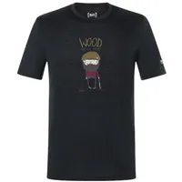 super.natural Wood Crafti Tee schwarz M
