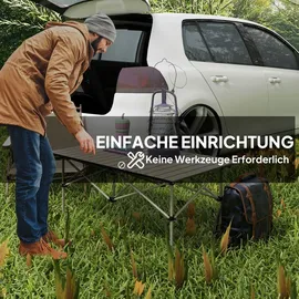 Outsunny Campingtisch Klapptisch Khaki
