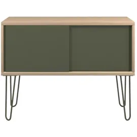 B.M. Bisley Multirange Sideboard Eiche/olivgrün