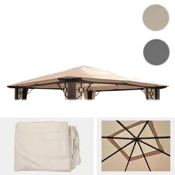 Ersatzbezug für Dach Pergola Pavillon Mira 3,5x3,5m ~ creme