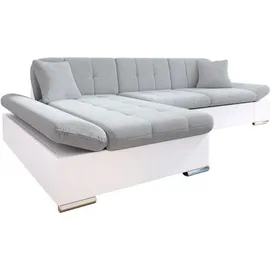 Mirjan24 Ecksofa Malwi mit Bettkasten L-Form Sofa vom Hersteller (Lux 06 + Lux 06 + Lux 05,... - Dunkelgrau