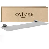 ovimar Badablage Nordborg | Edelstahl | Silber | Glasablage zum Bohren | hängend im Bad oder in der Küche | zur Ablage oder als kleines Regal fü...