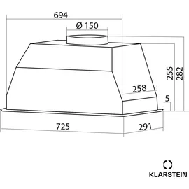 Klarstein Dunstabzugshaube 72,5 cm Silber